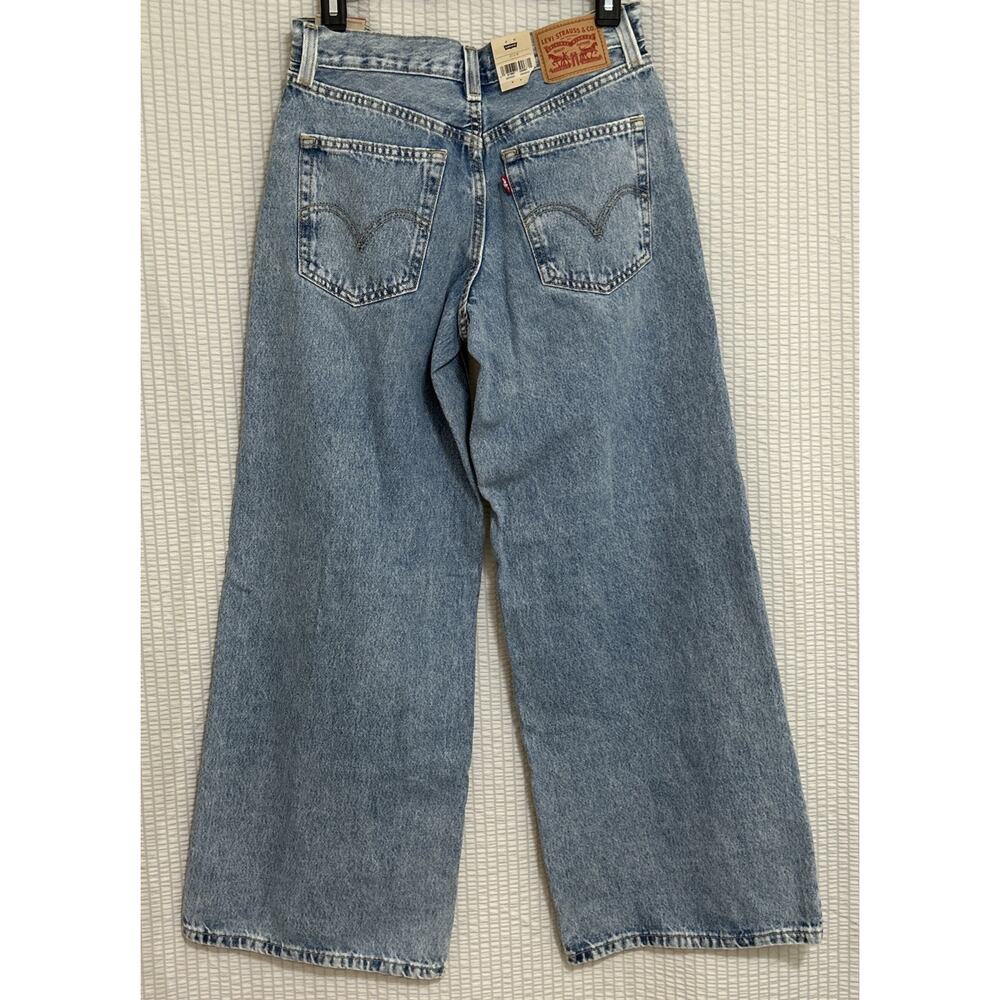 Levi’s Women’s ‘94 Baggy Wide Leg Jeans Medium Blue, Distressed, Size 27X31, NWT - Picture 4 of 13